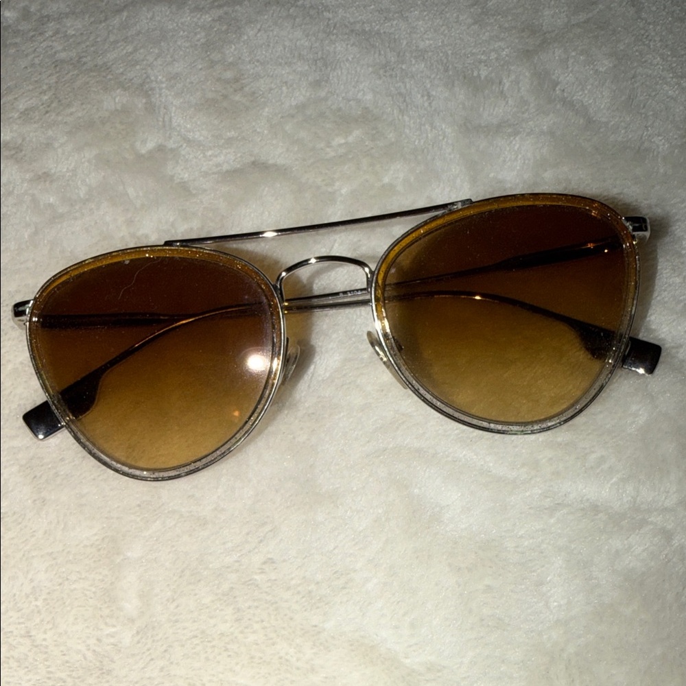 Burberry Aviator Silver/Glitter Tinted Sunglasses - Picture 6 of 8